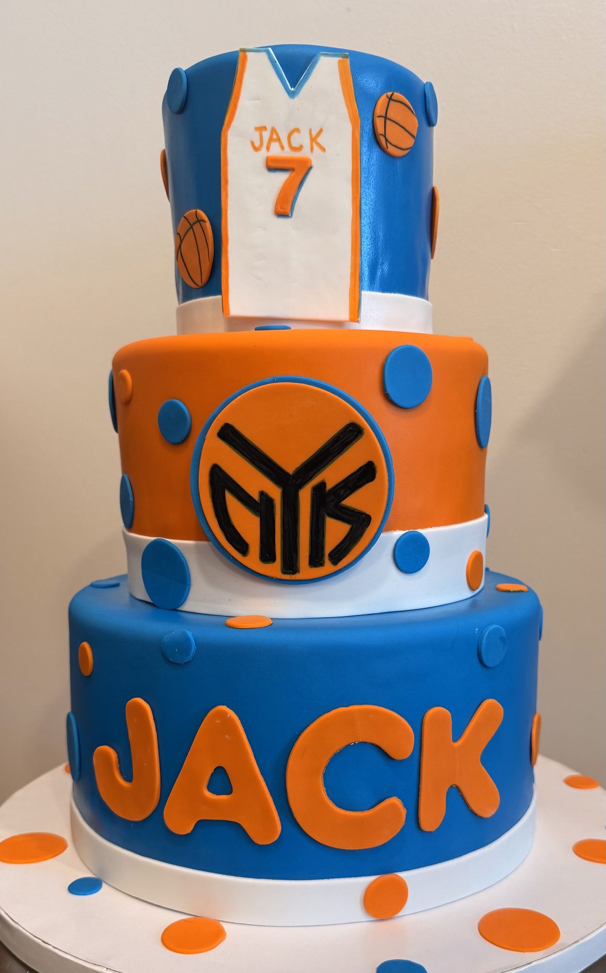 New York Knicks basketball cake